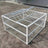 White metal pigeon loft landing cage with one way door, view 4
