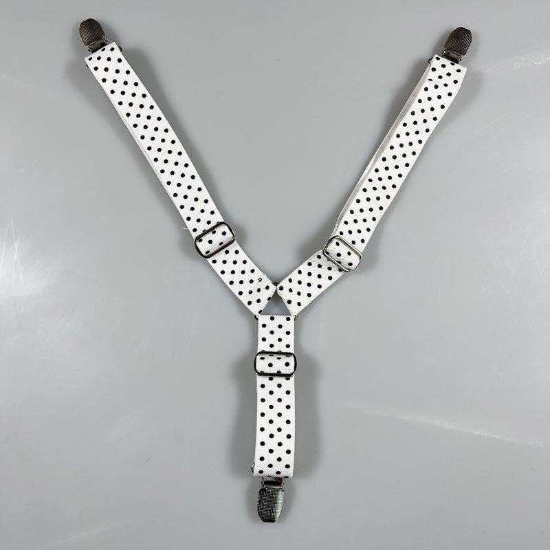 Adjustable elastic dog diaper suspender strap in plaid pattern, view 30
