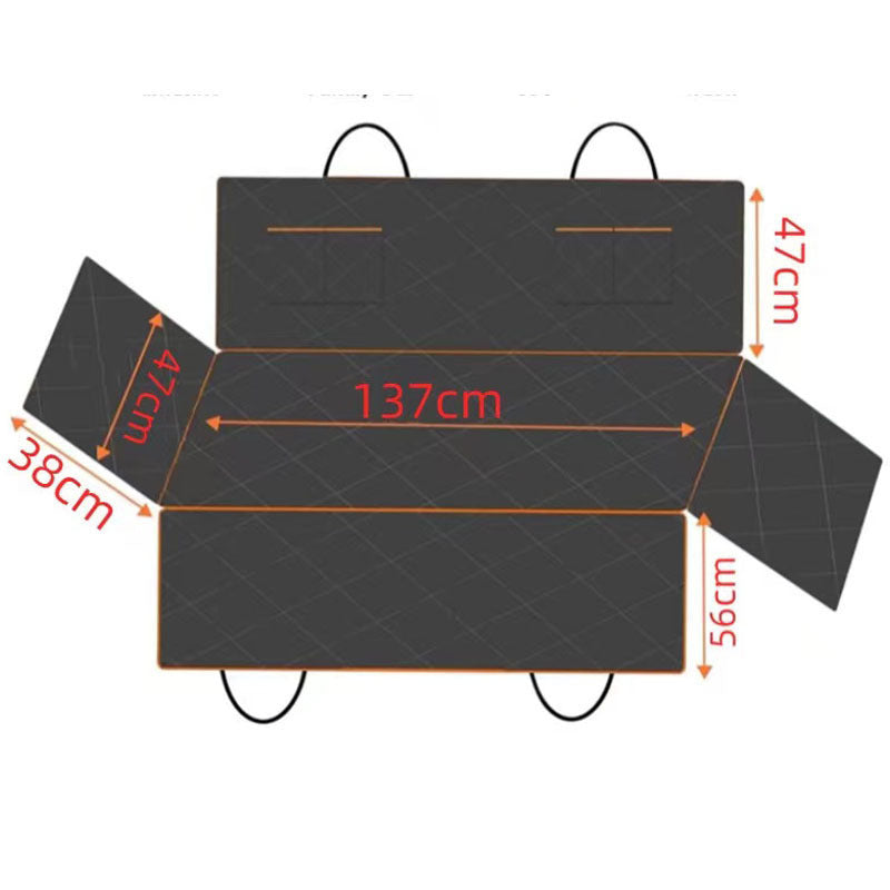 Waterproof dog car back seat cover with pockets, detail photo 2