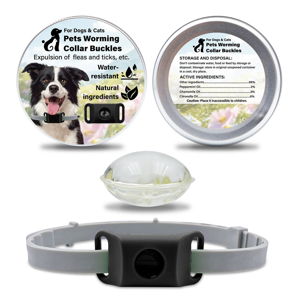 Pet Cat Dog Button Silicone Collar