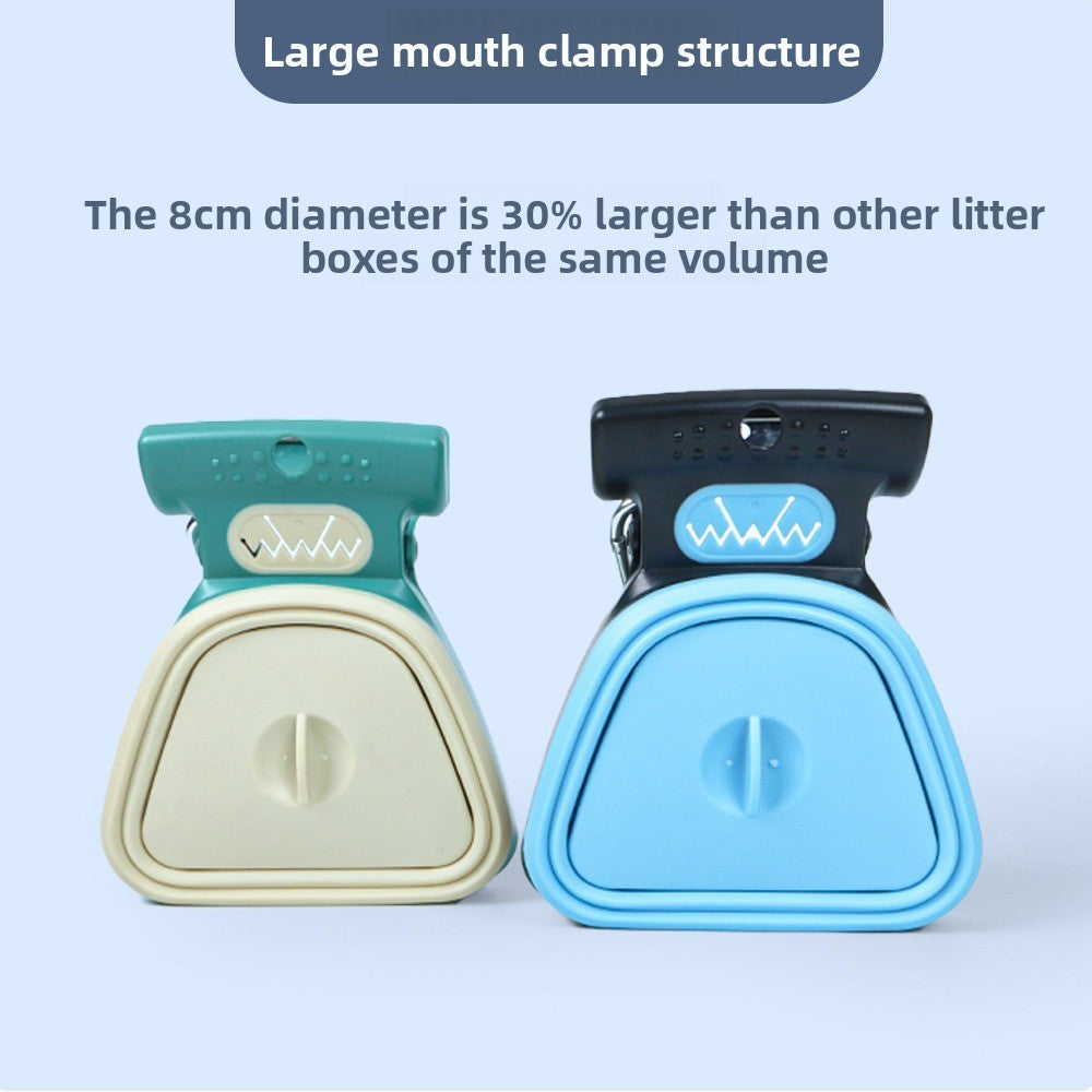 Foldable dog poop scooper with bag holder, sizes from Small
