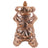 Thick fleece four-leg dog onesie in Gold, in a home setting