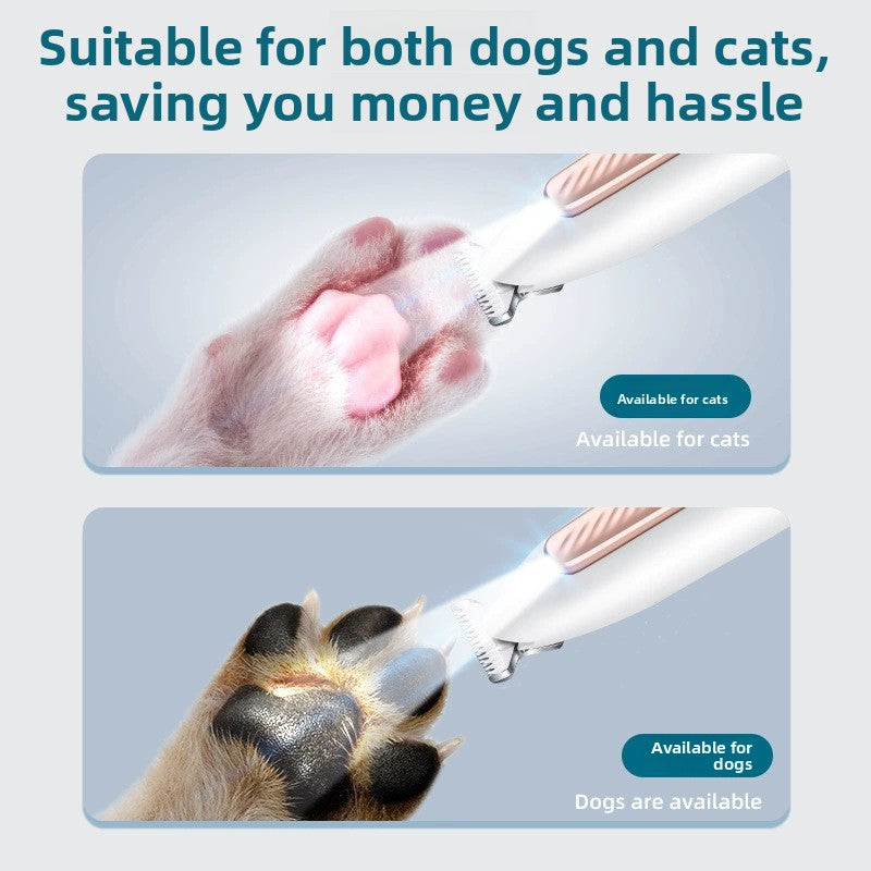 Quiet Electric Paw Hair Trimmer for Dogs and Cats, Rechargeable