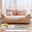 Removable washable round pet bed in moonlight beige flannel, view 19