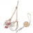 Floral vest harness and lead set in pink on a small dog