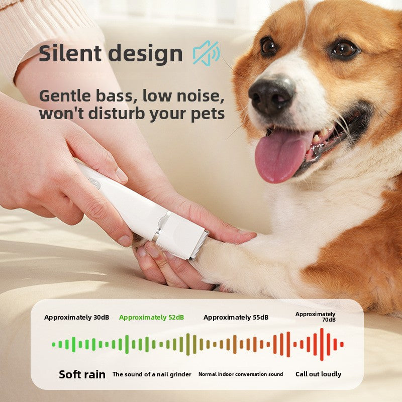 4-in-1 Pet Grooming Clipper with Nail Grinder Attachment