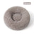 Plush round padded dog and cat bed in Brown