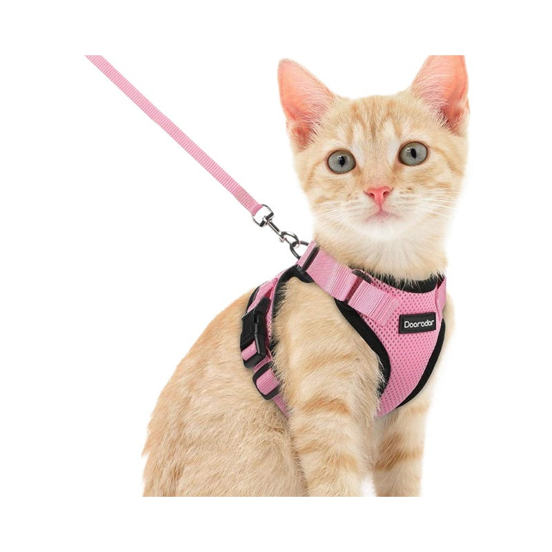 Reflective vest harness with adjustable lead in 5 colour options