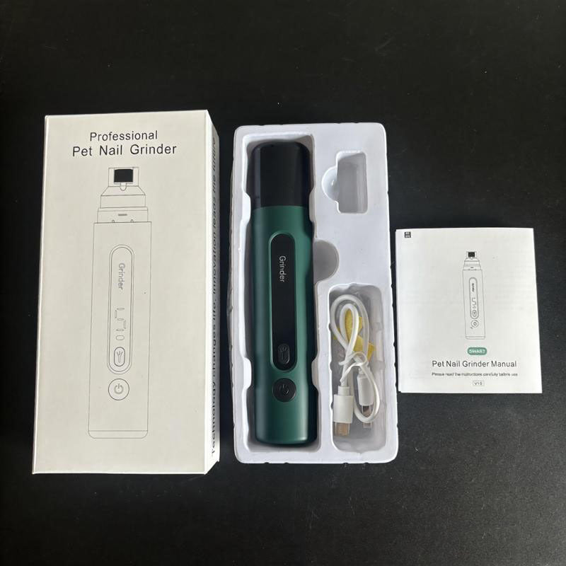 Five-Speed Rechargeable Pet Nail Grinder with Digital Display