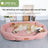 Soft suede oval pet bed with non-slip base, photo 2 of 25