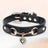 Rhinestone heart PU leather collar for cats and small dogs, product image 13