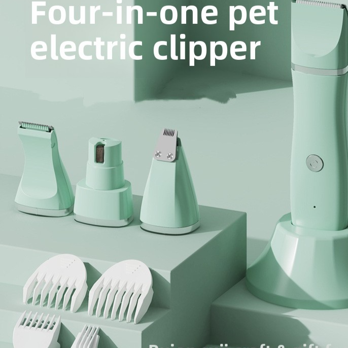 Cordless Pet Clipper Set with Charging Base for Dogs and Cats