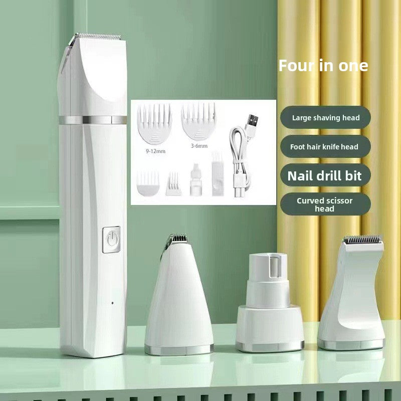 4-in-1 Rechargeable Pet Clipper and Paw Trimmer with Charging Base