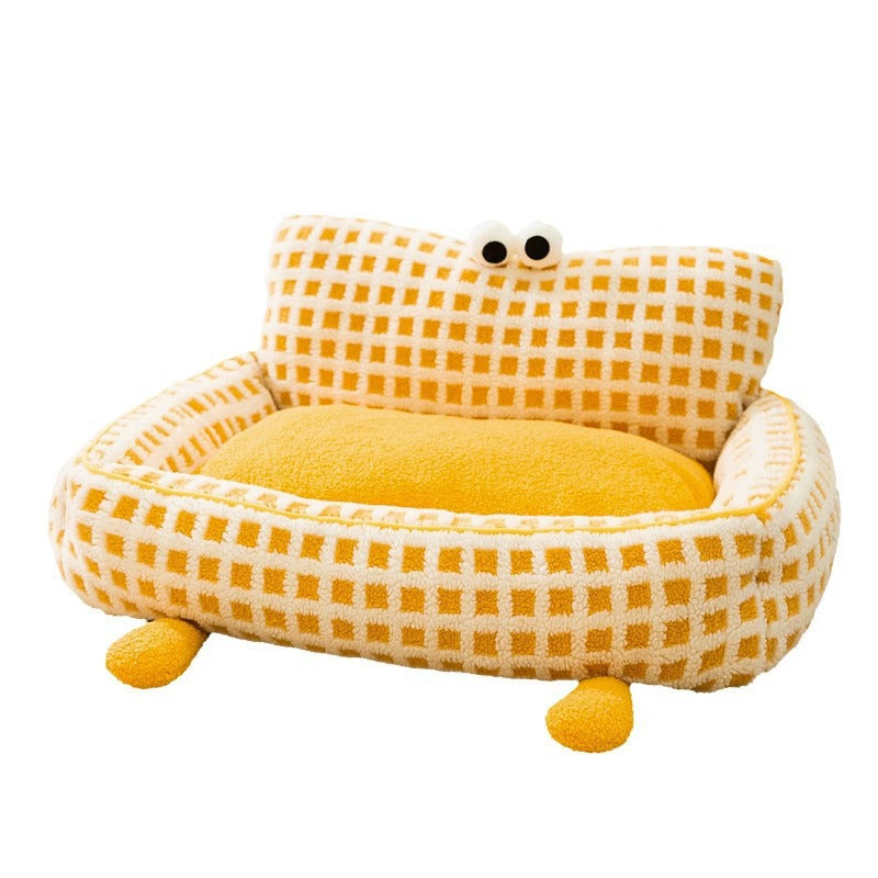 Warm Thick Plush Pet Bed for Dogs and Cats, Washable Options