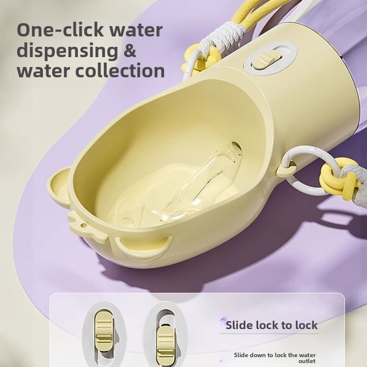 Portable Leak-Proof Dog Water Cup with Food Compartment for Outdoor Walks and Travel