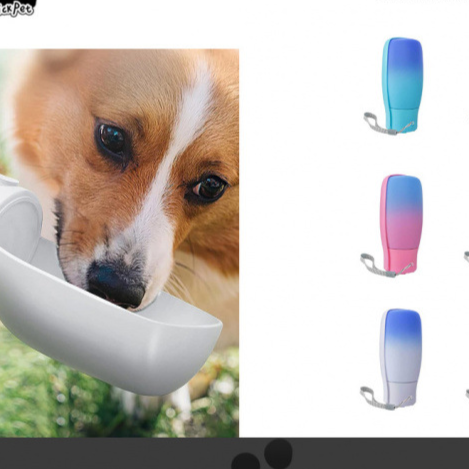 Compact Folding Pet Water Bottle in 300ml or 550ml for Cats and Dogs on Walks