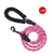 Reflective vest dog harness in black with matching rope lead