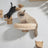 Wall-mounted pine wood cat house with jumping platform