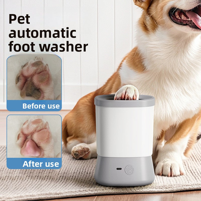 Electric Paw Washer for Dogs and Cats, Automatic Foot Scrubbing Cup