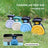 Blue portable pooper picker with waste bag roll