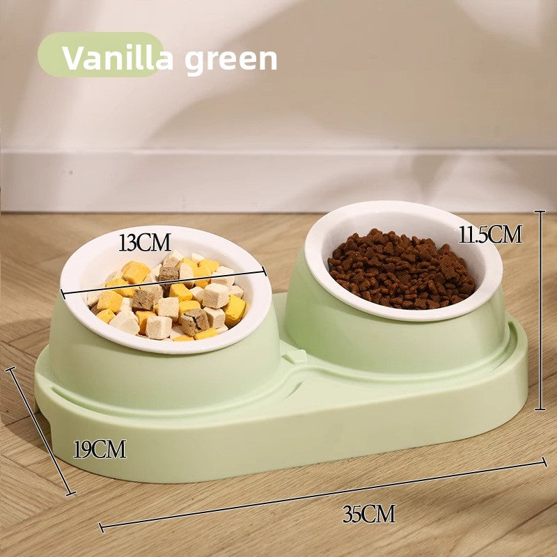 Slant Mouth Anti-knock Water Bowl Cat Food Bowl Pet Supplies