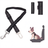 Elastic dog car seat belt lead with reflective strip in red