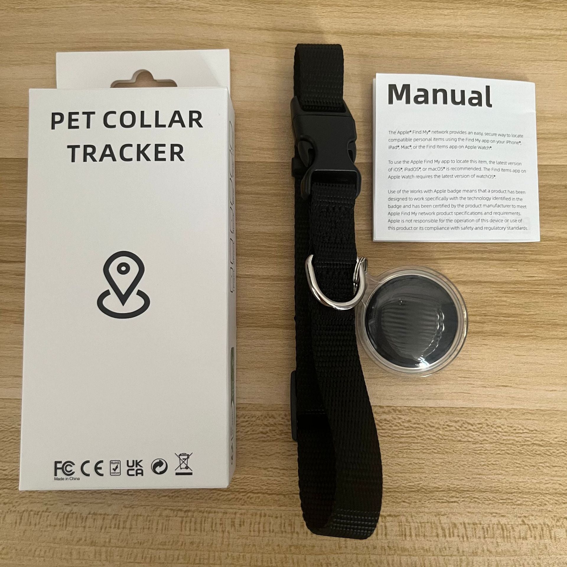 Mini Bluetooth Pet Tracker with Alarm, Anti-Lost Collar Locator