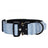 Tactical nylon dog collar with cobra buckle in Light Blue, showing size and shape