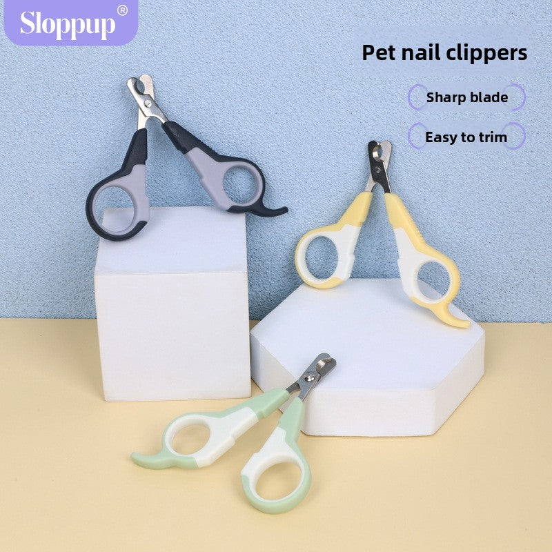 Stainless Steel Pet Nail Clippers with Ergonomic Handle