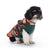 Waterproof padded British style dog winter coat in Red and Blue, close-up detail