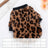 Leopard print sweatshirt for small dogs and cats in Leopard Print, showing size and shape