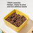 Square ceramic pet dishes on a raised bamboo feeding tray, view 4