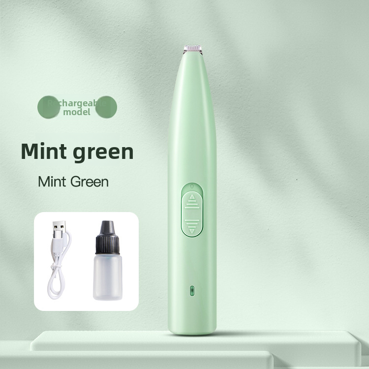 Rounded Blade Paw Hair Trimmer for Dogs and Cats, Battery or USB