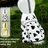 Waterproof rain poncho for small dogs in Dalmatian, front view