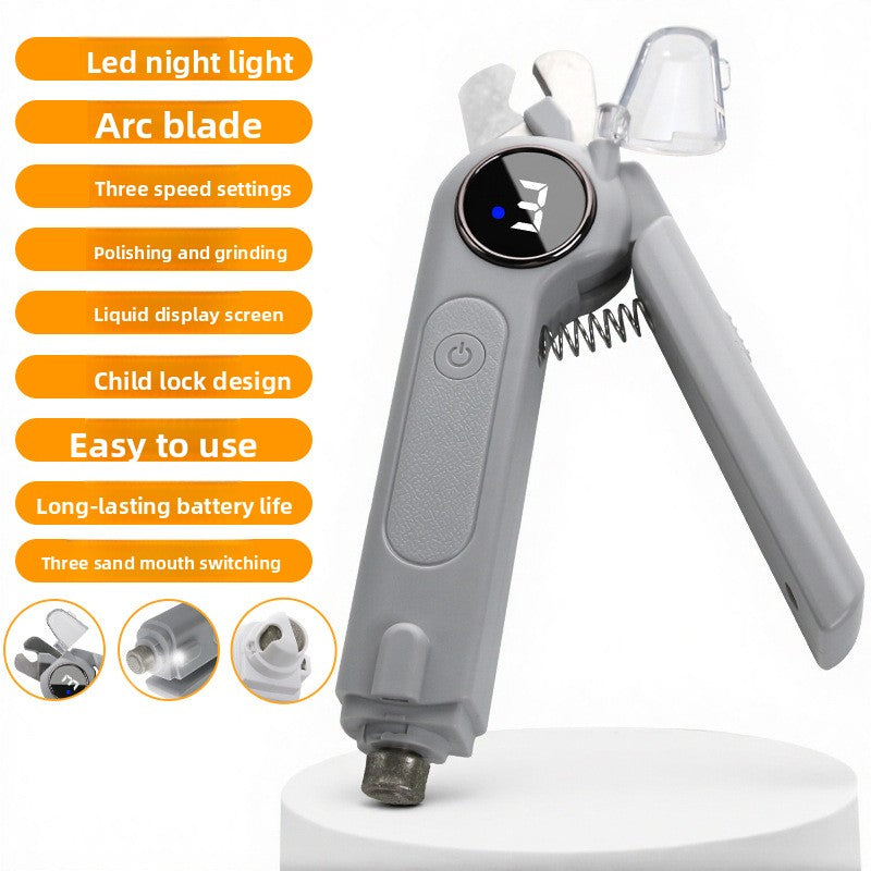 2-in-1 Pet Nail Trimmer and Grinder with Safety Guard