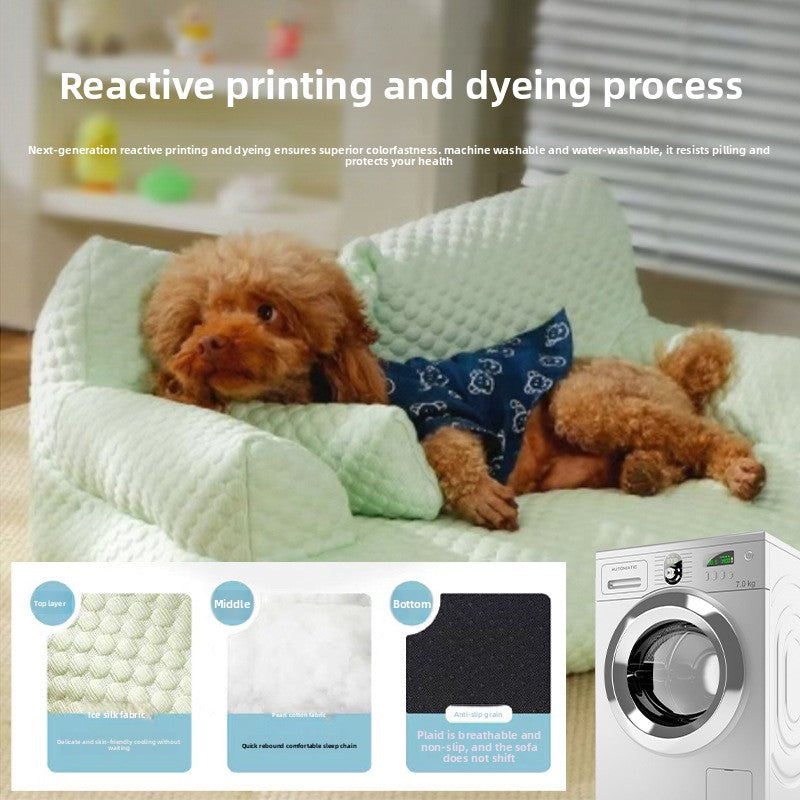Breathable small dog bed with removable washable cover, main product photo