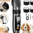Rechargeable Pet Hair and Paw Trimmer with Dual LCD Display