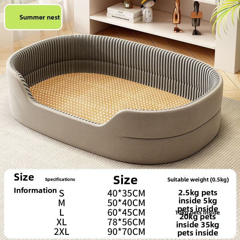 Plush pet bed with raised rim for dogs and cats, photo 7 of 18