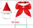 Christmas velvet pet scarf and hat set in Bow Tie, top view