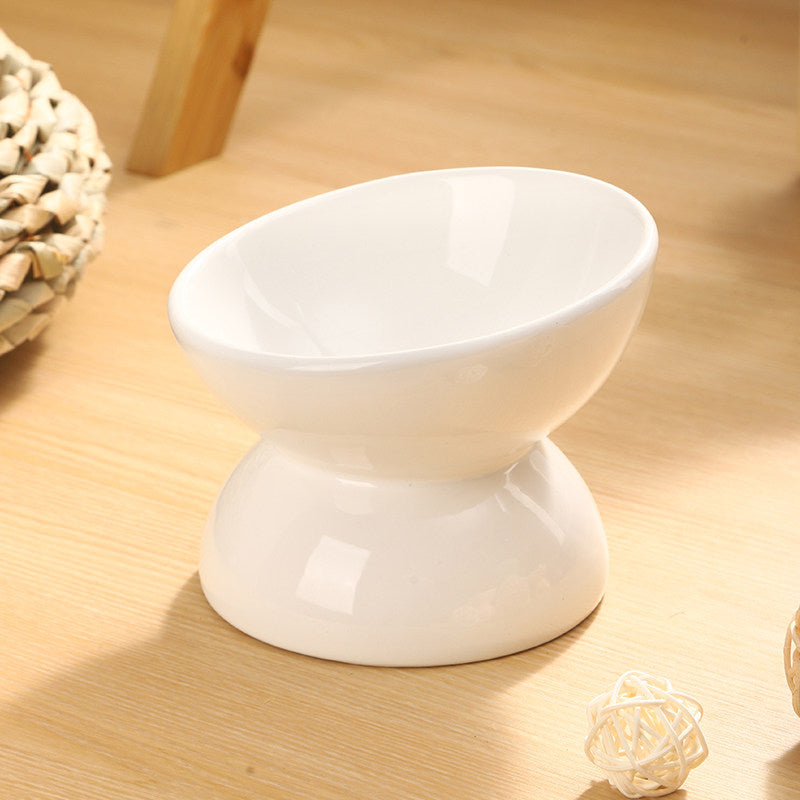 Ceramic Raised Pet Bowl with Gradient Finish for Cats and Small Dogs, Food or Water