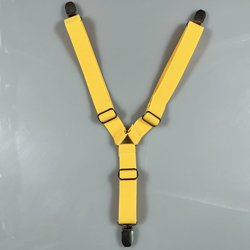 Adjustable elastic dog diaper suspender strap in plaid pattern, view 24