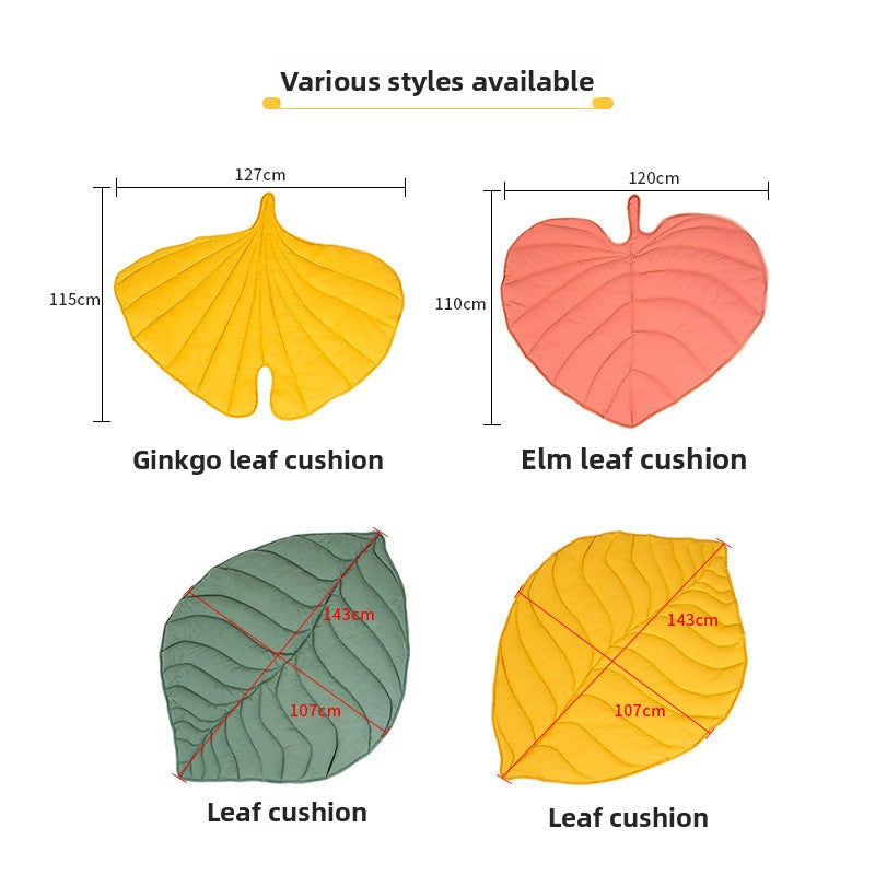 Ginkgo yellow leaf shaped pet mat rug for cats and dogs, photo 4