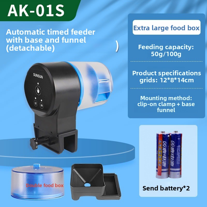 Automatic aquarium fish feeder with timer for fish tanks, view 6