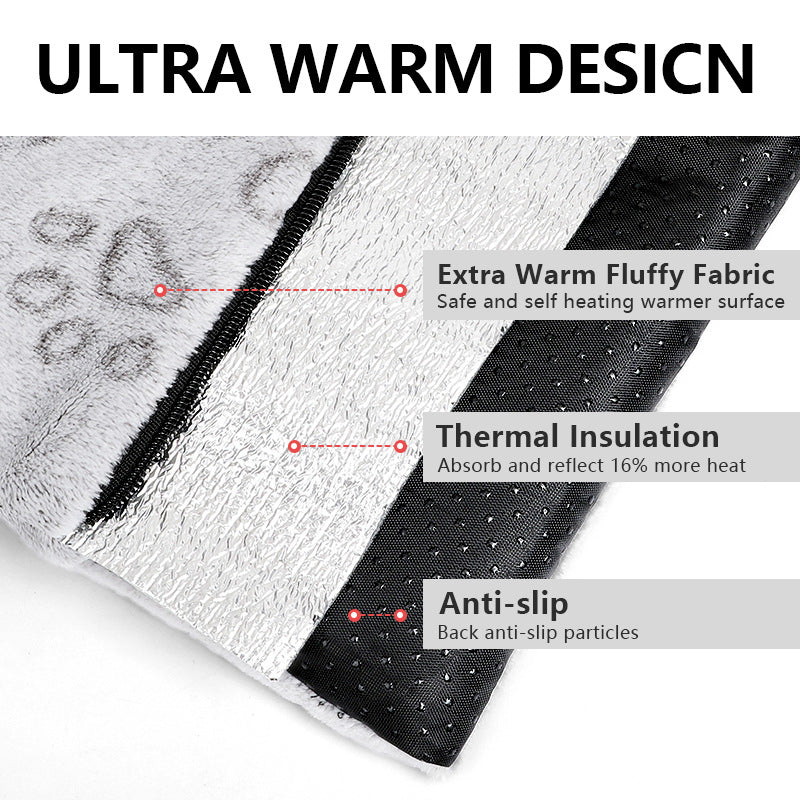 Self-warming pet mat with anti-slip base, detail photo 4