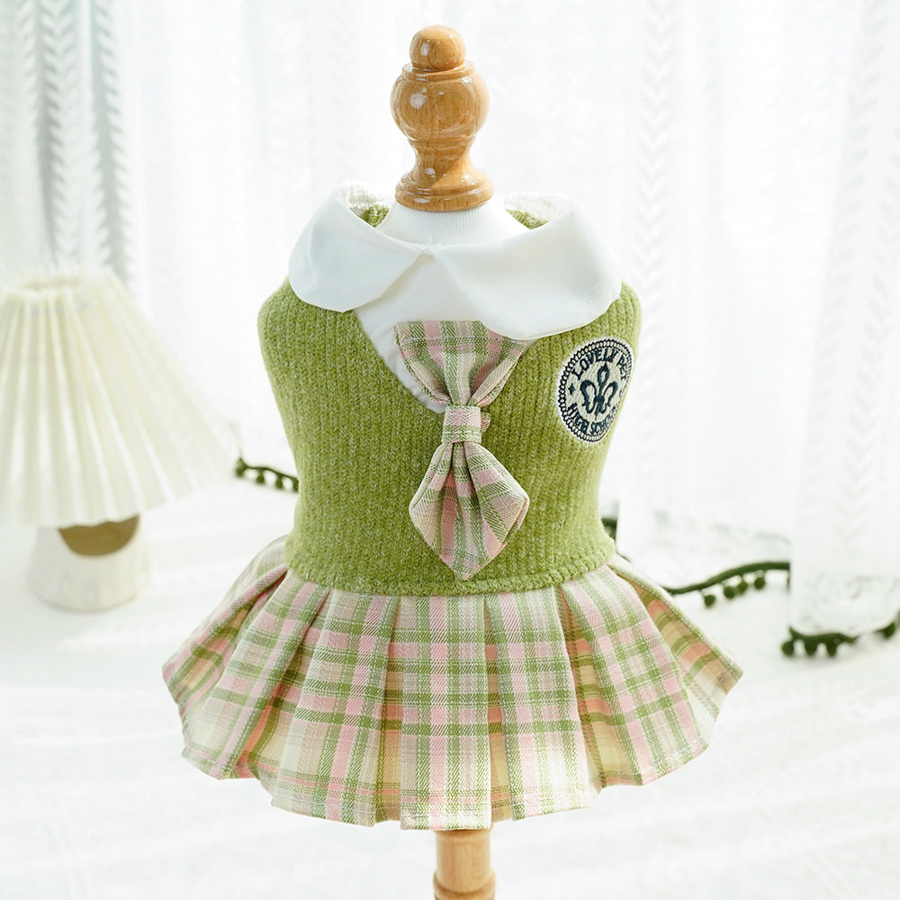 Plaid princess dress for dogs and cats, available in 3 colours, image 17