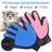 Rubber pet bath and massage glove, close-up detail view