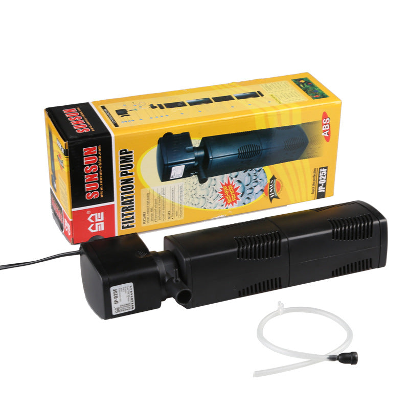 Submersible aquarium filter pump with aeration for fish tanks, view 4