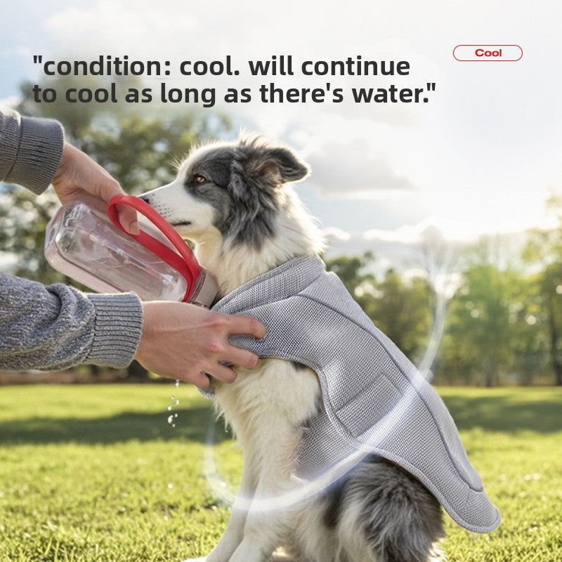 Breathable dog cooling vest with adjustable straps for summer walks, view 2