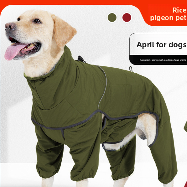 Four leg fleece lined padded dog coat, available in 2 colours, image 2