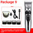 USB Rechargeable Pet Hair Clipper with Ceramic Blade and Attachments